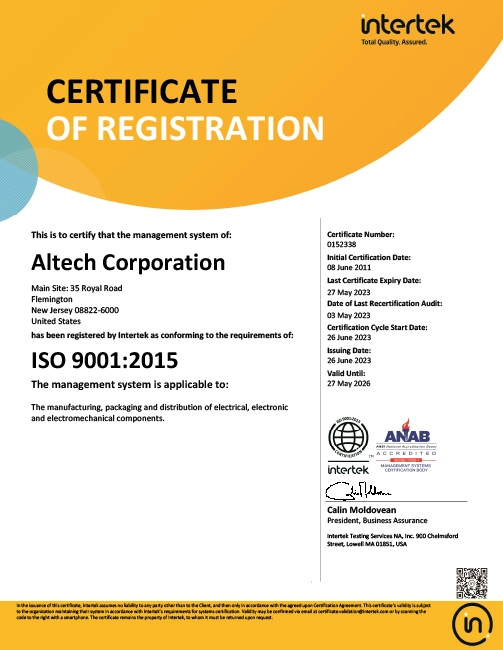 ISO 9001 Certificate
